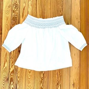 Vineyard Vines Off Shoulder Smocked 3/4 Medium